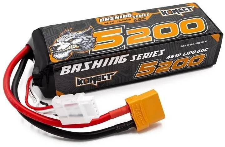 Konect Batteria RC LiPo 5200 mAh 14.8 V 60C Bashing (14.80 V, 5200 mAh)