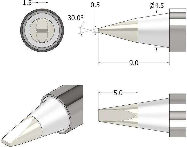 Image du produit iFixit Power Series Soldering Iron Tip – Meisselform (Panne de soudure)