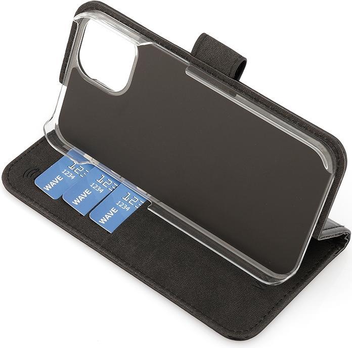 Actual product image Wave Flap BookCase -suojakotelo, iPhone 13, musta (Apple iPhone 13)