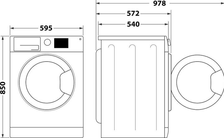 Actual product image Bauknecht AW 7A3 B (7 kg, Left)