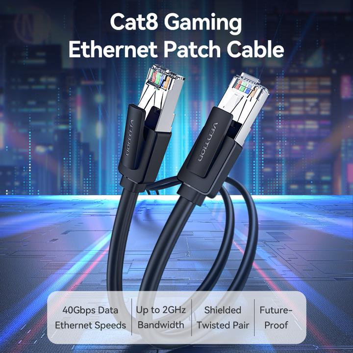Produktbild Vention Cat8 SFTP Patch Cable 3M Black (SFTP, CAT8.1, 3 m)