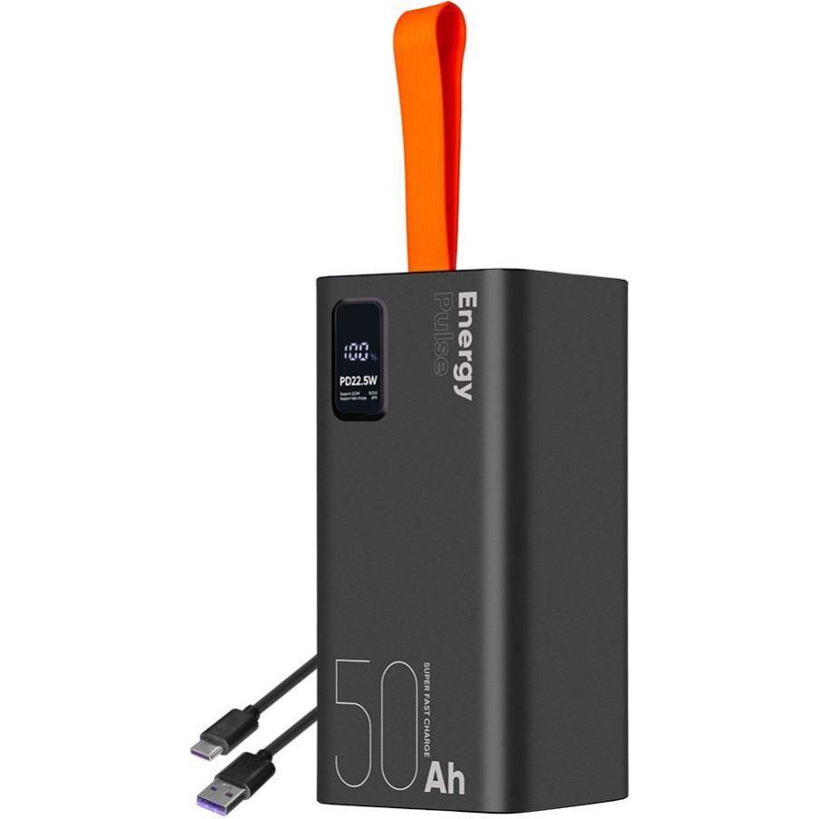 Obal:Me EnergyPulse Powerbank 50000mAh 22.5W Black (50000 mAh, 23 W, 22.50 Wh), Powerbank, Schwarz