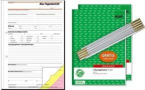 Produktbild Sigel Formularbuch Bautagebuch, A4, + GRATIS stock - für den Markt: D - 1 Stück (SY281) (40 x)