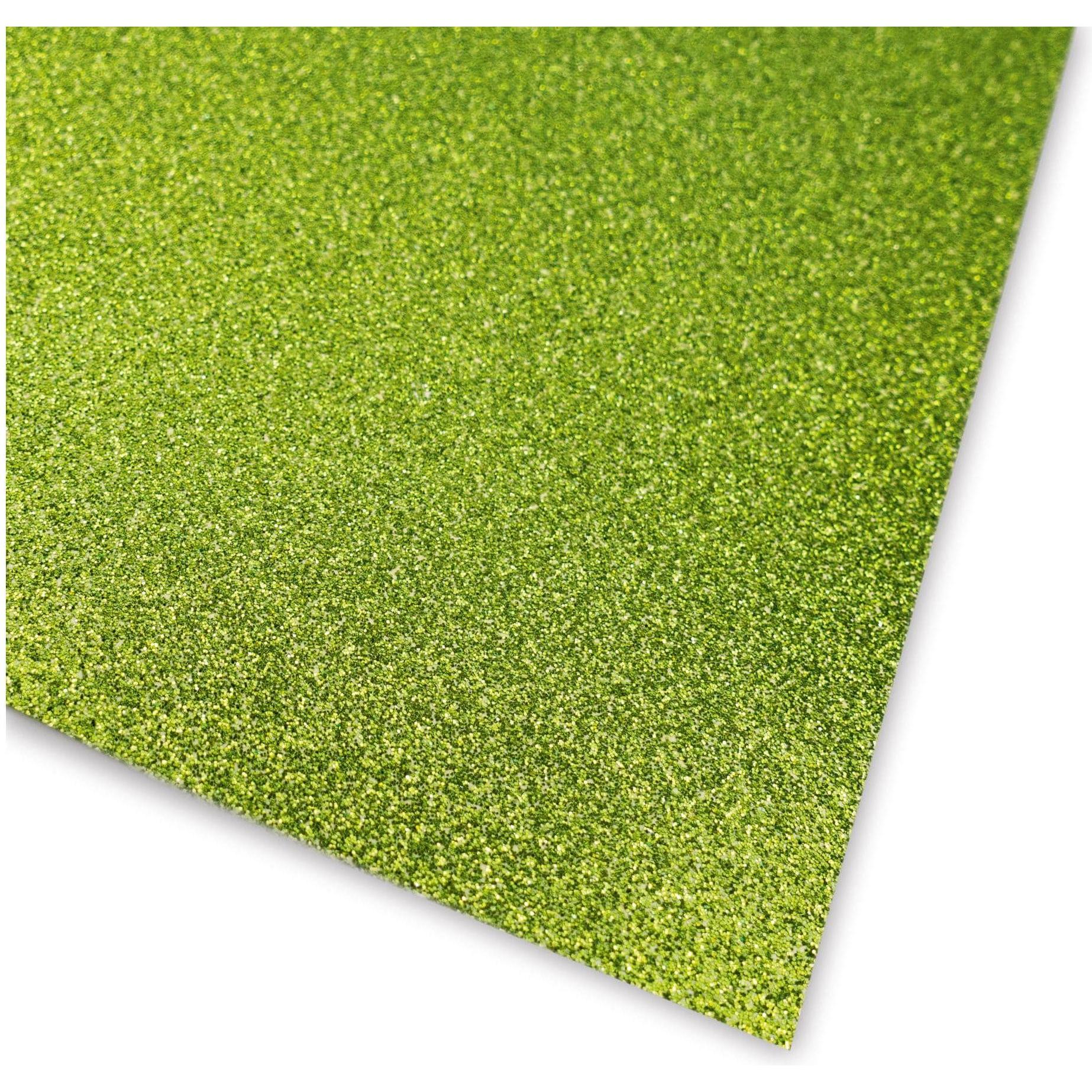 Ursus, Bastelpapier, Glitzerkarton A4, 300 gm2, 10 Blatt, Hellgrün (330 g/m², 10 x)