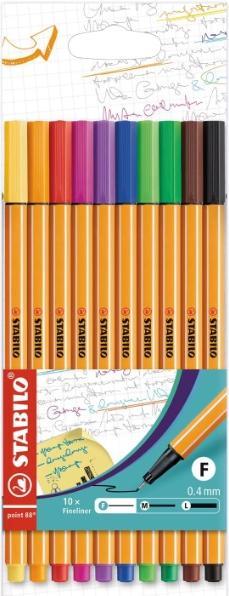 Produktbild STABILO point 88 Fineliner (Mehrfarbig, 10 x)
