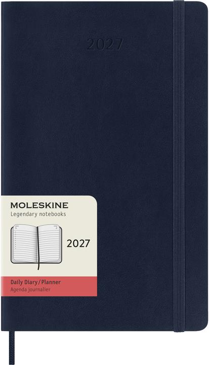 Moleskine Tageskalender L/A5 Saphir 2027 (A5, 1 Tag / 1 Seite)