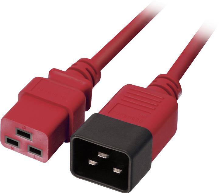 Produktbild Lindy 1m IEC C19 auf IEC C20 Verlaengerung rot (1 m)