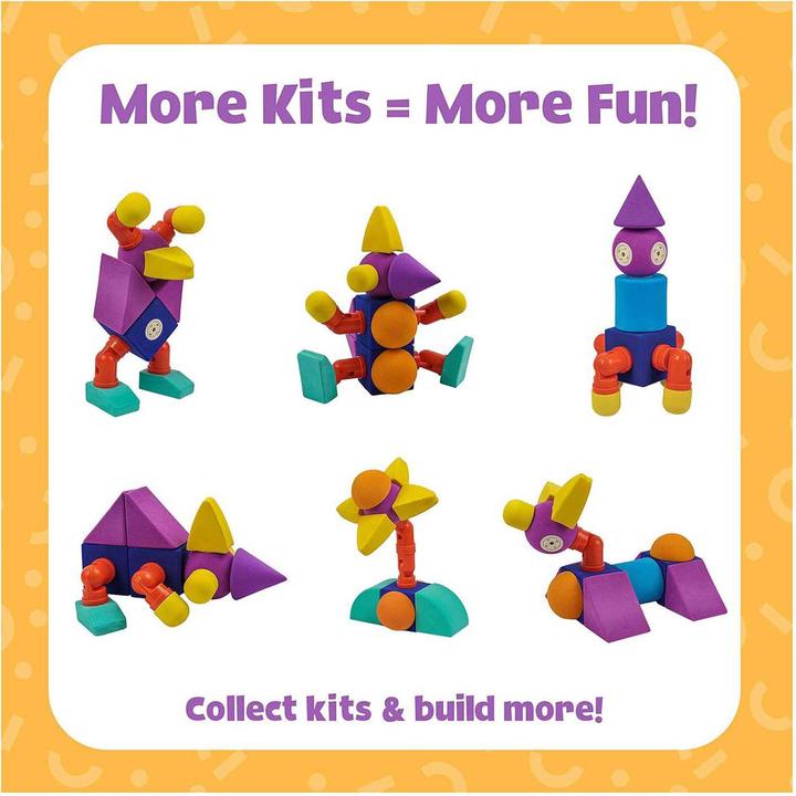 Actual product image Blockaroo Magnetic foam blocks animals, 17dlg.