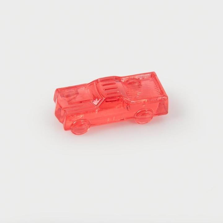 Actual product image TickiT Set with 72 colorful, translucent plastic car figures in a storage box