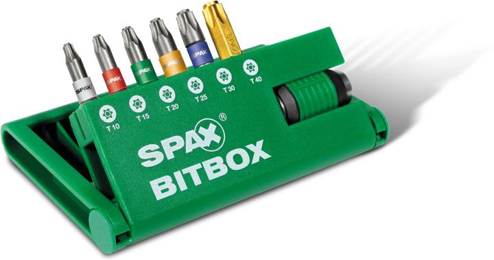 Produktbild Spax BITbox T-STAR PLUS (6 BITS T10-T40 25MM + 1 (Innensechsrund TX)