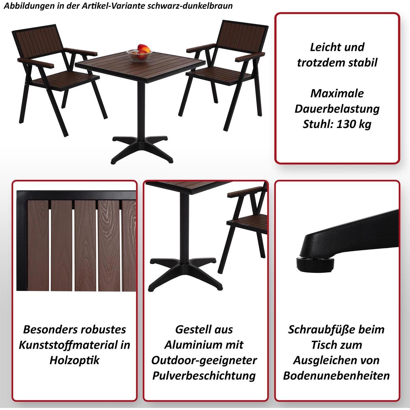 Thumbnail - MCW, Gartentisch + Balkontisch, J95-Set-2 (57 cm)