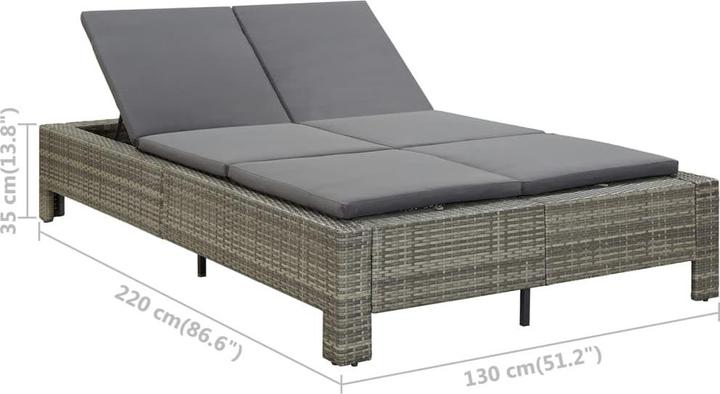 Rattan grigio + cuscino grigio scuro