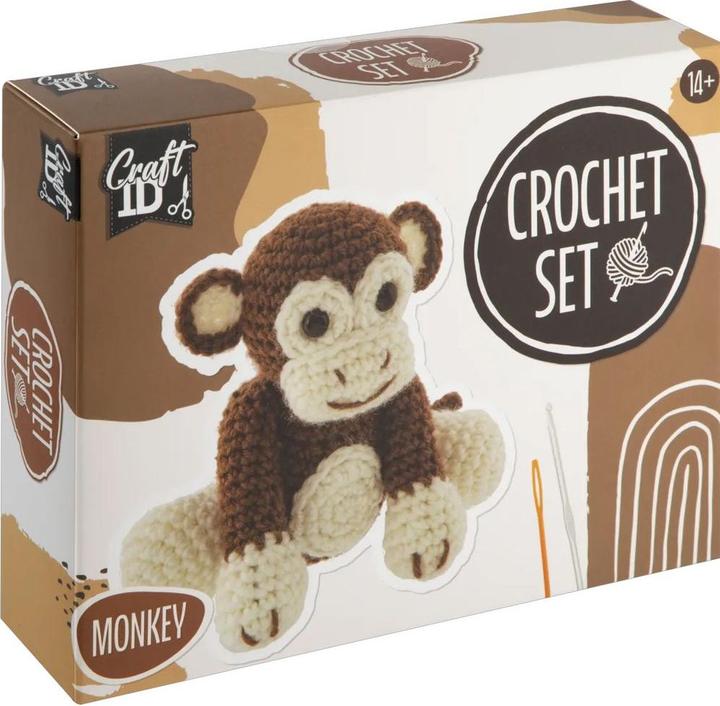 Actual product image Legind Craft ID - Crochet kit Monkey, 15x9x13,5 cm - (K-CR1704/GE)