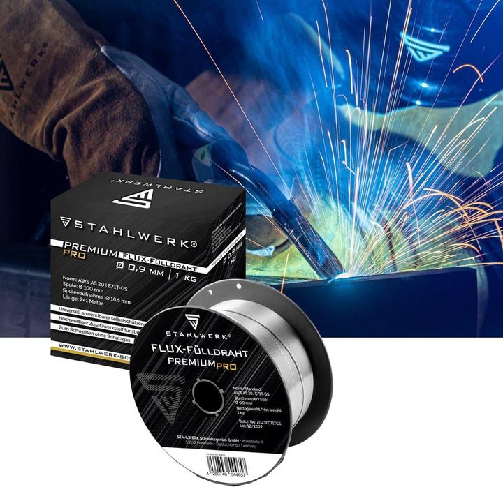 Produktbild Stahlwerk Schweissdraht MIG MAG Premium Fülldraht E71T-GS Ø 0,9 mm S100/D100 1 kg