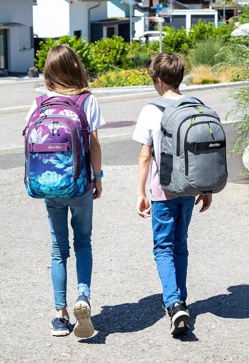 Actual product image Bestway School Backpack, Dark Flower 5821 (26 l)