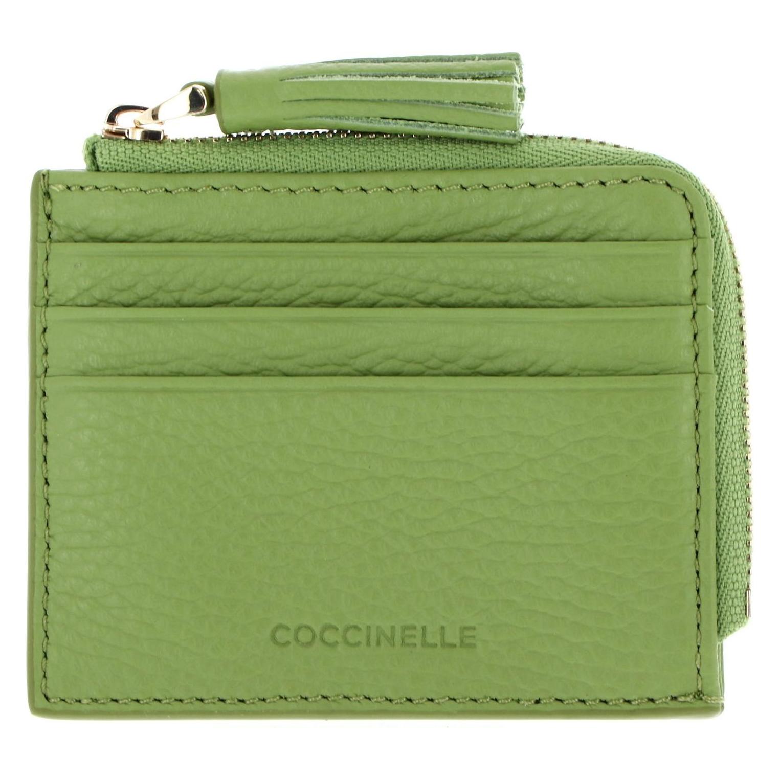 Coccinelle, Damen, Portemonnaie, Tassel Credit Card Holder, Grün