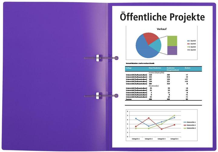 Produktbild Kolma Schnellhefter Easy A4 2 Heftstifte violett (A4, 1x)