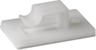 Actual product image Velleman ADHESIVE CABLE FIXING - Ø 5.6 x 7.2 mm / 27 x 17 mm / 10 pcs.