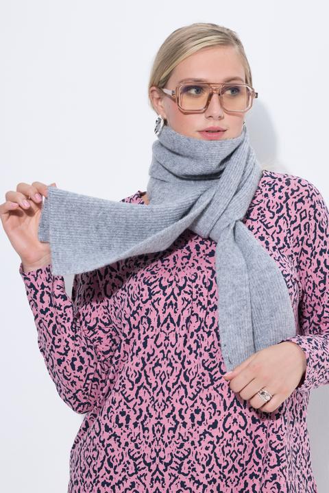 Image du produit Ulla Popken Longue écharpe tricotée en maille côtelée