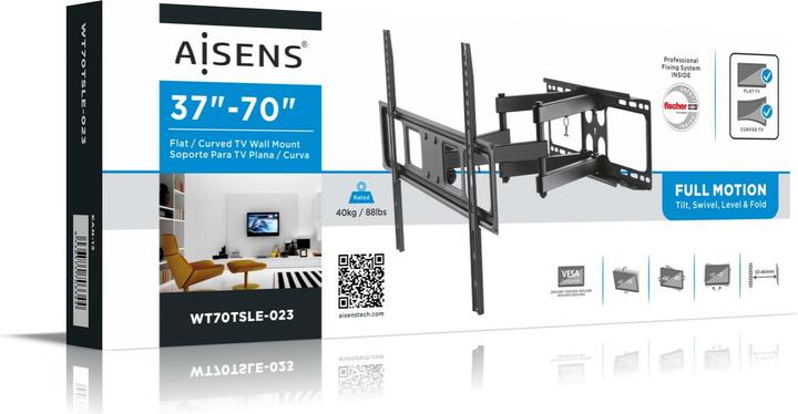 Produktbild Aisens Soporte Giratorio Inclinable Nivelable Monitor TV 37-70 40kg (Wand, 40 kg, 37" - 70")