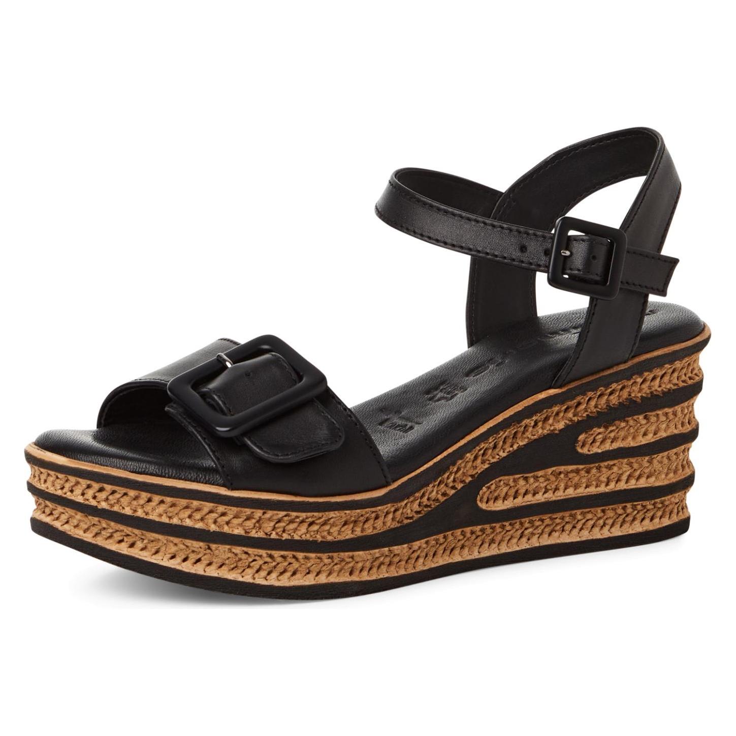 Tamaris, Damen, Sandalen, Sandalette, Schwarz, (38)