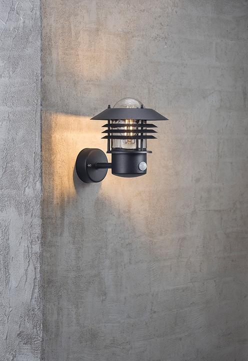 Produktbild Nordlux Vejers, Wandleuchte, Sensor, Schwarz (E27, IP54)