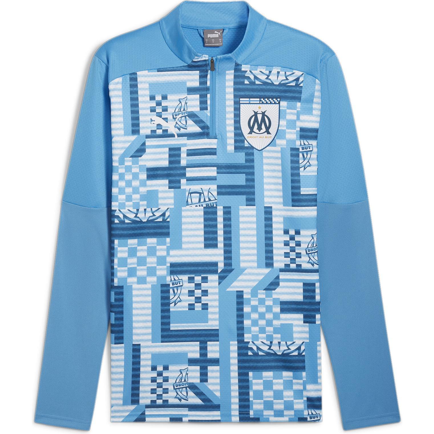 Thumbnail - Puma, Herren, Sportshirt, OM Prematch 1/4 Zip Top (XL), Blau, XL