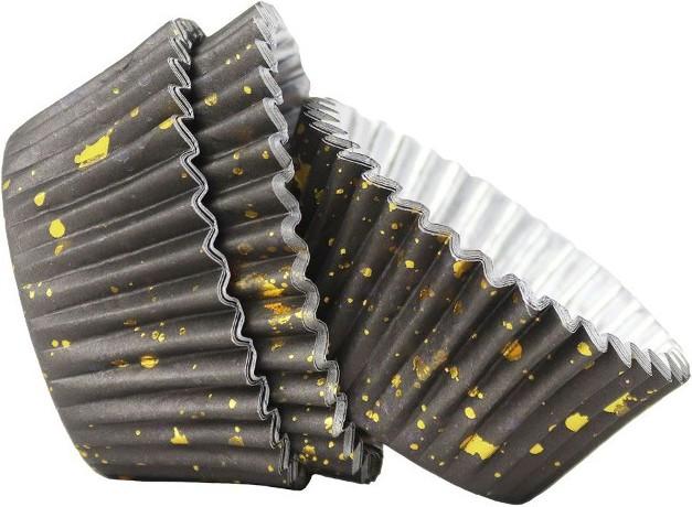 PME Moules à cupcakes noir & or (5 cm)