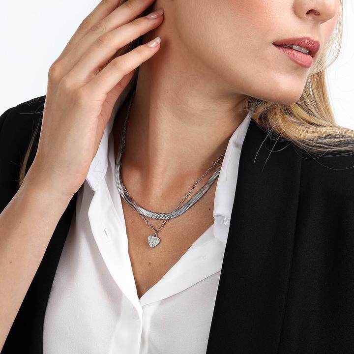 Immagine prodotto La Petite Story Collana con cuore d'amore (Acciaio inossidabile, 40 cm)