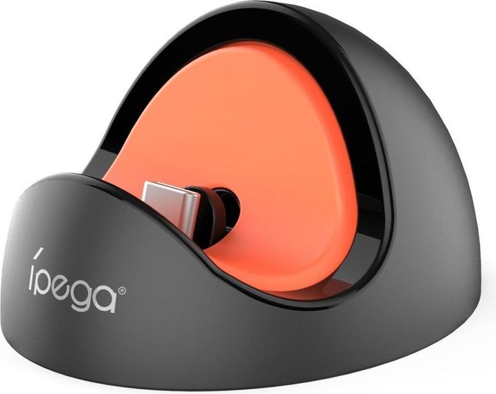 Produktbild iLike iPega SW2041 Mini-Ladestation für Switch Lite/Nintendo Switch/Nintendo Switch 2 Schwarz/Rot (Switch, Switch Lite)