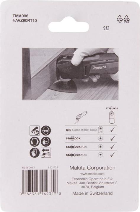 Produktbild Makita B-69820 RIFF-Schleifplatte 90 TMA086, TC (100)