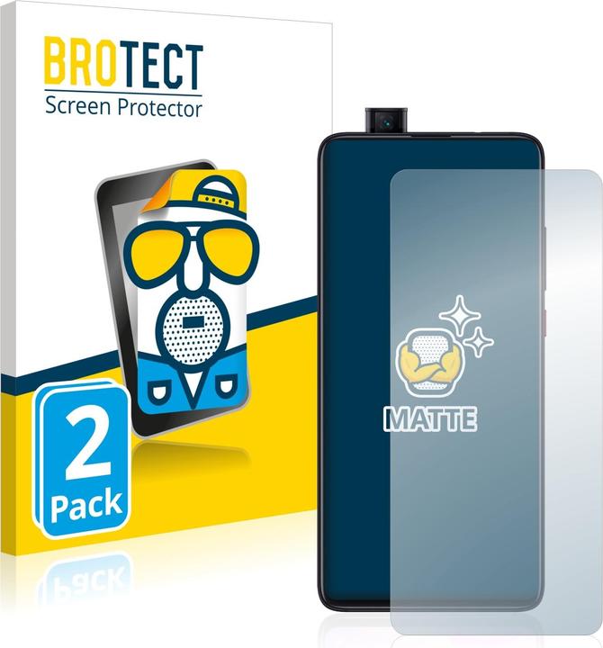 Actual product image BROTECT Anti-glare screen protector matt (2 Piece, Mi 9T Pro)