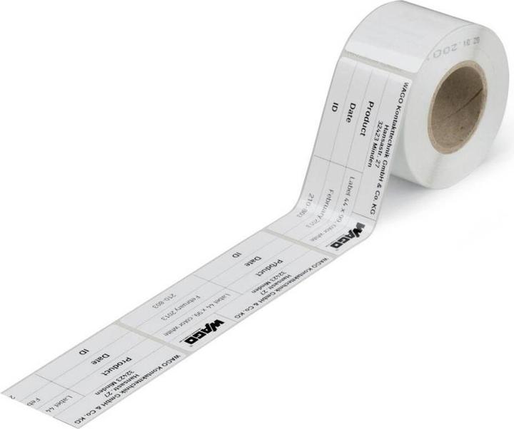 Actual product image Wago Type plates 70x33mm ws
