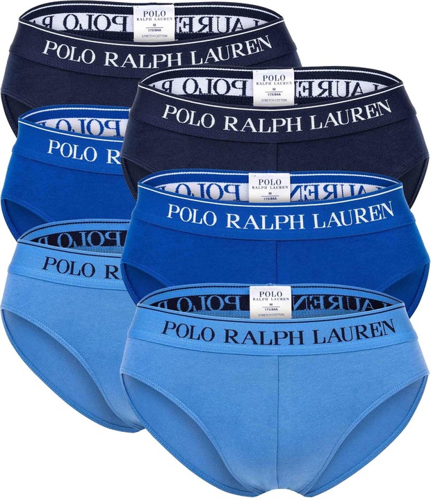 Ralph Lauren Low Rise Brf-3 Pack-Brief (S, 6er Pack)