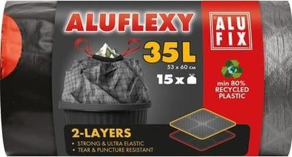 Produktbild AluFix ALUFLEXY Zugband-Beutel Extra-stark, 35L, 15 Stk. Müllsäcke (15 x, 35 l)
