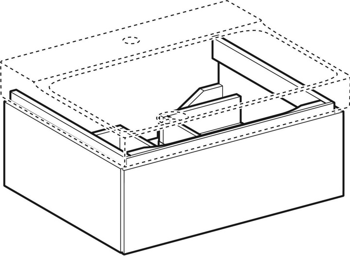 Actual product image Geberit Xeno2 wastafelonderkast 1 lade 58x22 cm, scultura grijs (58 x 46 x 22 cm)