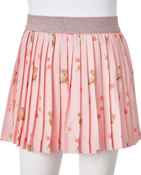 Image du produit VidaXL Jupe plissée pour enfants orange clair 116,Tissu extérieur : 100 (116)