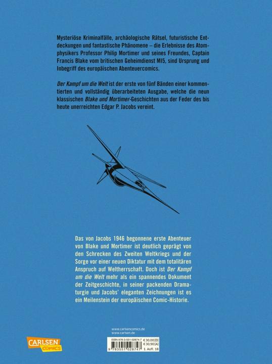 Image du produit Blake und Mortimer Bibliothek 1: Kampf um die Welt (Allemand, Edgar P. Jacobs, 2018)