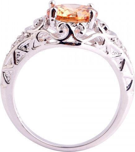 Produktbild Hermex versilberter Ring mit Morganit / Zirkonia - Gr. 55 / Size 7 (55)