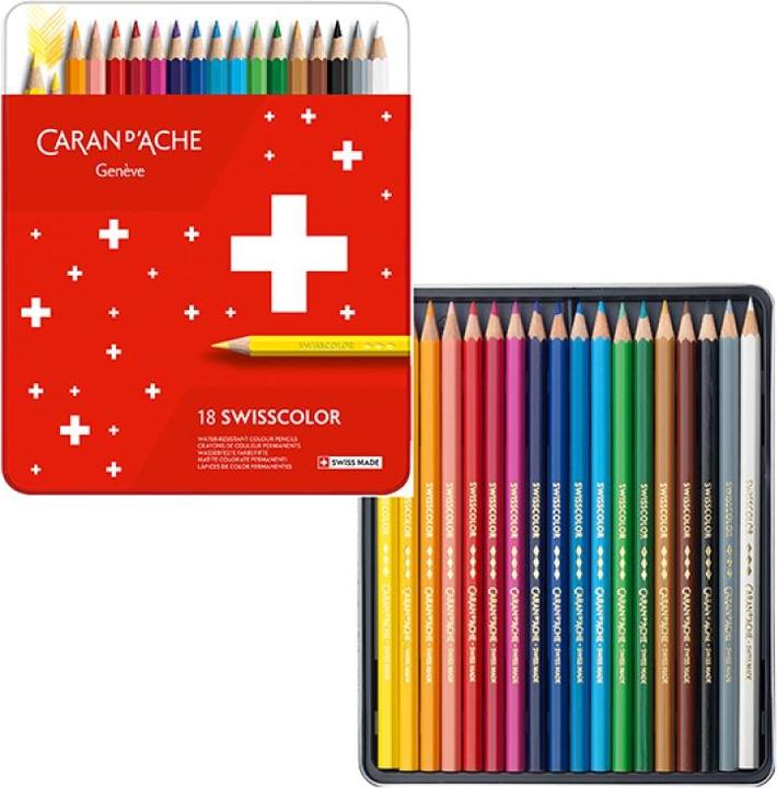 Image du produit Caran d'Ache Crayons de couleur Swisscolor (Multicolore, 18 x)