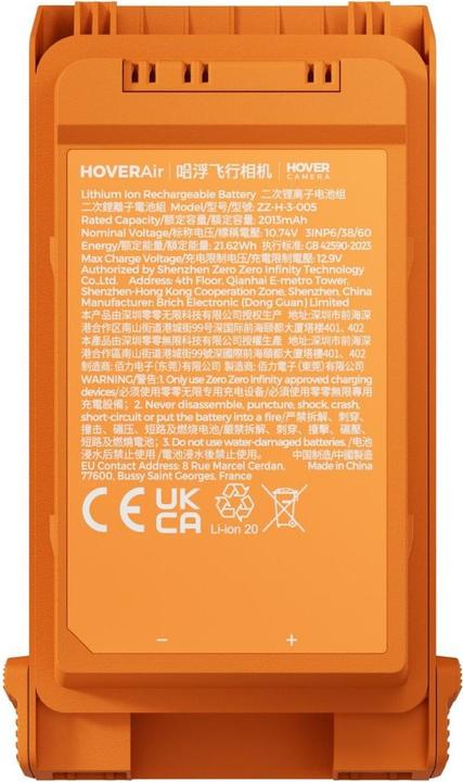 Actual product image HoverAir Aqua Smart Battery Orange