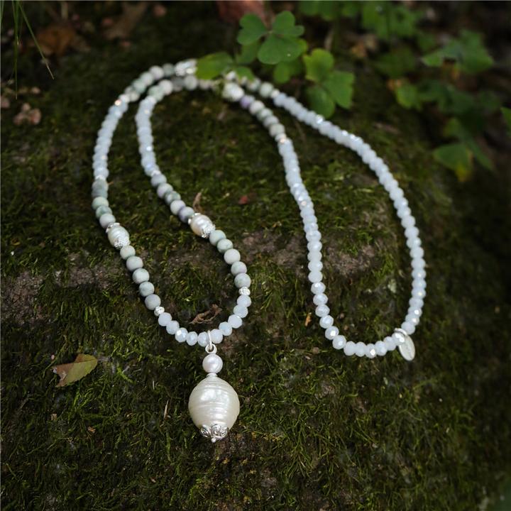 Image du produit Andreani Halskette aus Shellbead und Jade (Jade, Shellbead)