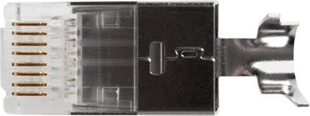 Produktbild ACT RJ45 (8P/8C) CAT6A shielded modulaire connector for round cable with solid or standed conductors. Su