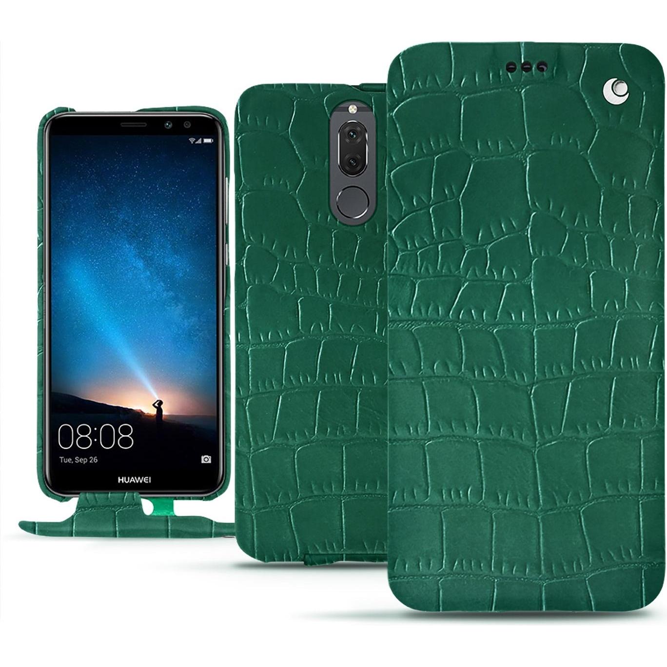Thumbnail - Noreve Lederschutzhülle vertikal (Huawei Mate 10 Lite), Smartphone Hülle, Grün