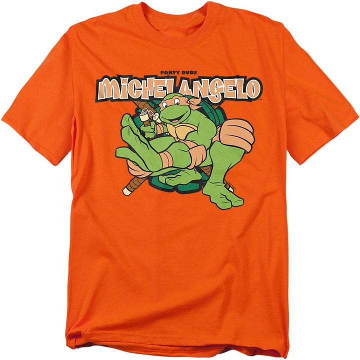 Immagine prodotto Teenage Mutant NT Party Dude Maglietta Michelangelo Uomo (XXL)