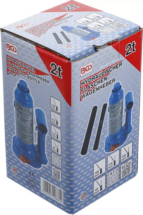Actual product image BGS Hydraulic Bottle Jack 2 t