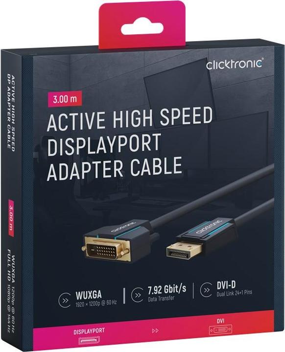 Actual product image clicktronic DisplayPort — DVI (3 m)