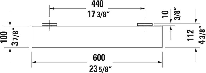 Produktbild Duravit Glasablage KARREE Glas matt chrom