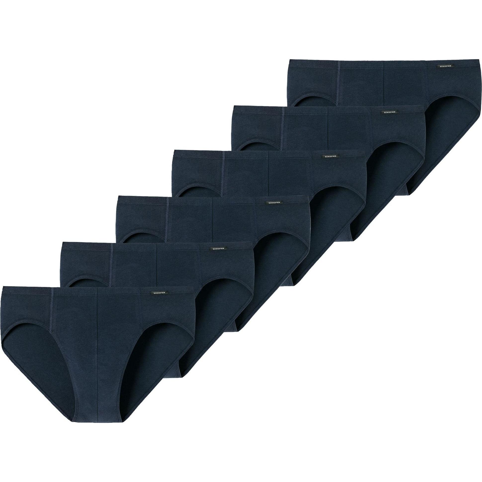 Schiesser, Herren, Unterhosen, Slip Casual Bequem sitzend, Blau, (L, 6er Pack)