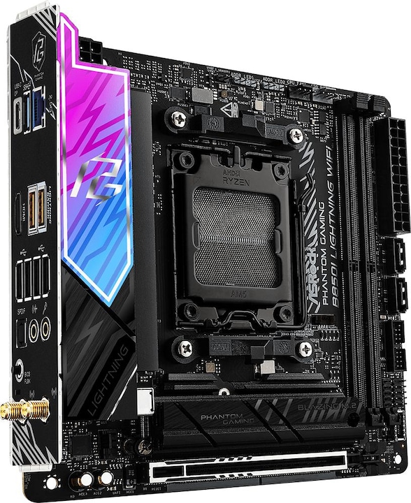Produktbild AsRock Phantom Gaming B850I Lightning WiFi (AM5, AMD B850, Mini-ITX)